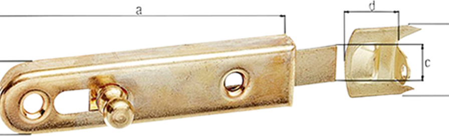 Möbelriegel vernickelt 70mm gerade
