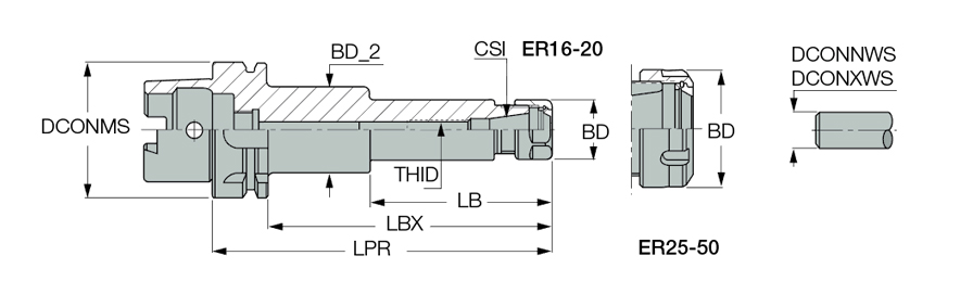 HSK A63 ER40X 80