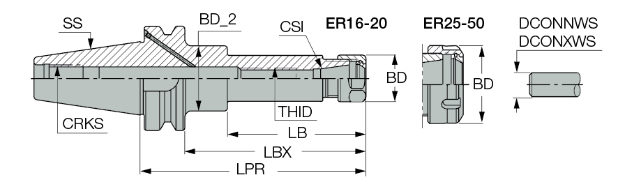 BT40 ER40X150