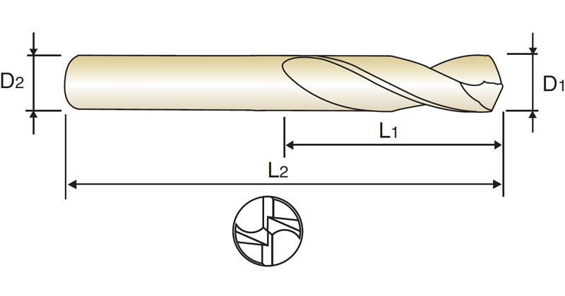 MULTI-1 Premium HSS-PM Bohrer 2.1X3X24X56