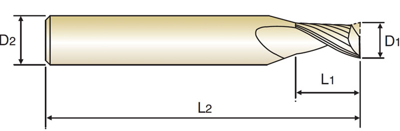 ALU-POWER-FRÄSER, Z=1 VHM 5X5X17X60