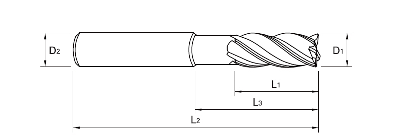 V7 PLUS 4 Schneiden, mit freigeschliffendem Hals 3X6X8(14)X57, ohne Fläche