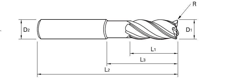 V7 PLUS 4 Schneiden, freigeschl. Hals, Eckenradius 4(R0.5)X6X8(15)X57, ohne Fläche