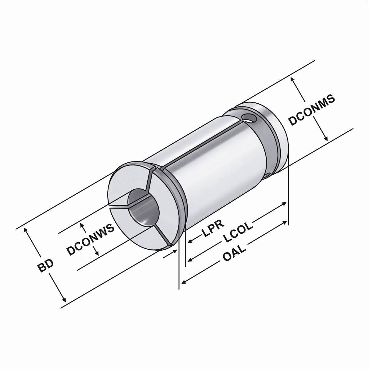 Reduzierungen für Hydrodehnspannfutter D=25 | d=6 | nicht kühlmitteldicht
